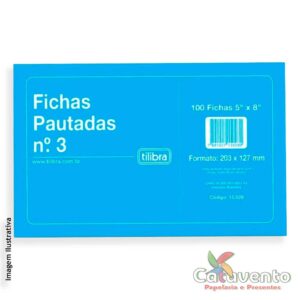 FICHAS PAUTADAS 5X8 Nº 3 COM 100UN - TILIBRA