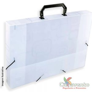 MALETA PLÁSTICA COM ALÇA OFÍCIO DELLOSMILE CRISTAL - DELLO