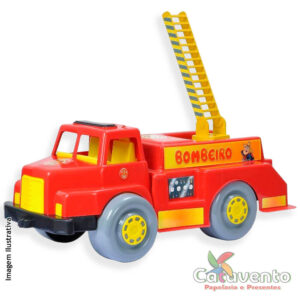 Caminhão de Bombeiros Fire Tank Orange Toys - Vermelho