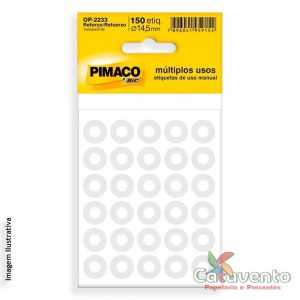 REFORCO PARA FICHÁRIO OP-2233 TRANSPARENTE 150UN REF 886630 - PIMACO