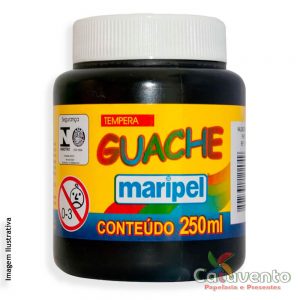 TINTA GUACHE 250ML PRETO - MARIPEL