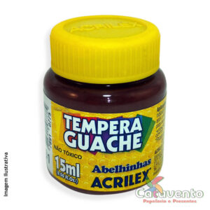 TINTA GUACHE 15ML MARROM REF 020150531 - ACRILEX