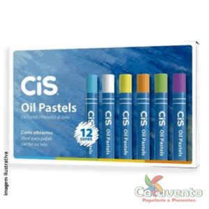 GIZ PASTEL OLEOSO 12 CORES ESTOJO - CIS