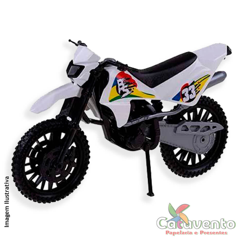 Moto Trilha Motocross Várias Cores 24cm Na Solapa 232 - Bs Toys