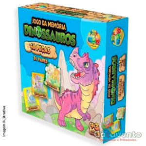 Jogo Da Memória 40 Peças Dinossauros Pais & Filhos - Pedagógica -  Papelaria, Livraria, Artesanato, Festa e Fantasia