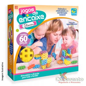 Cometa Brinquedos, Brinquedo Educativo, Jogo de Encaixe, Esferas com 40  peças, Colorido