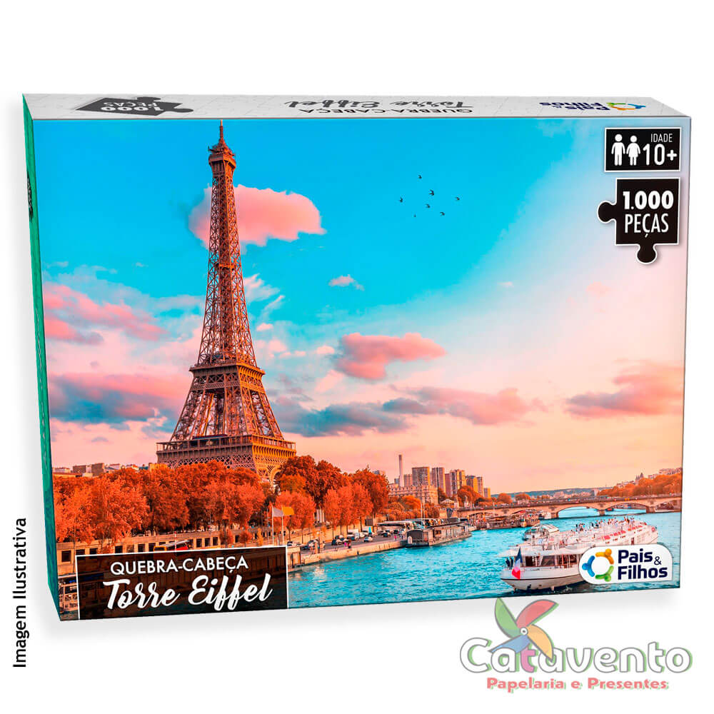 JOGO QUEBRA CABECA 500 PÇS TORRE EIFFEL PARIS FRANÇA PUZZLE GGB