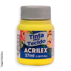 TINTA PARA TECIDO FOSCA 37ML AMARELO CANÁRIO REF 041400589 - ACRILEX