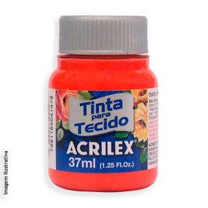 TINTA PARA TECIDO FOSCA 37ML VERMELHO VIVO REF 041400541 - ACRILEX